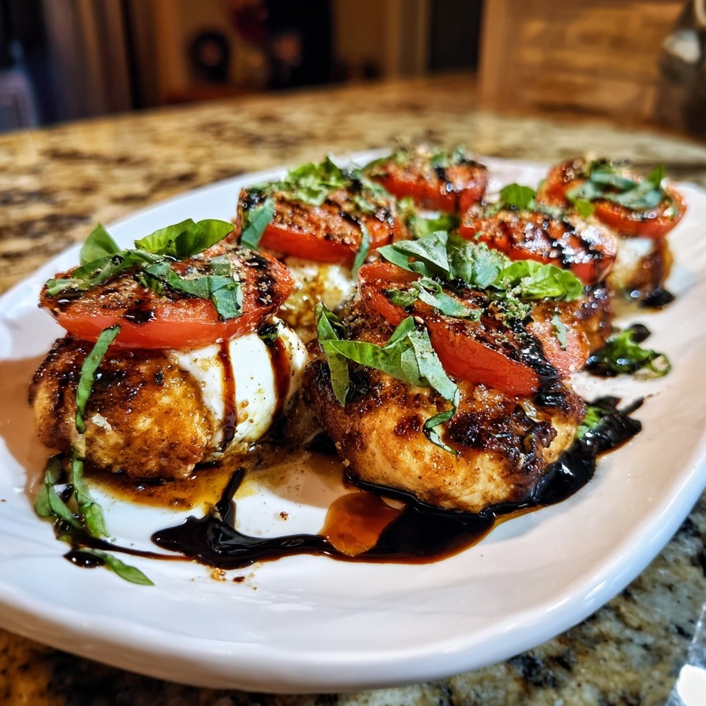 Balsamic Chicken Caprese with Fresh Basil