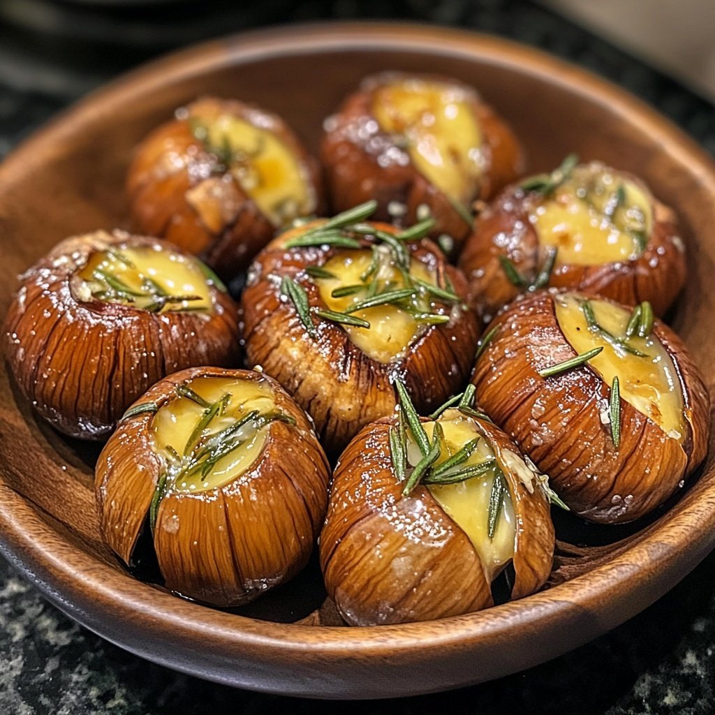 Simple Roasted Chestnuts w/ Butter & Rosemary