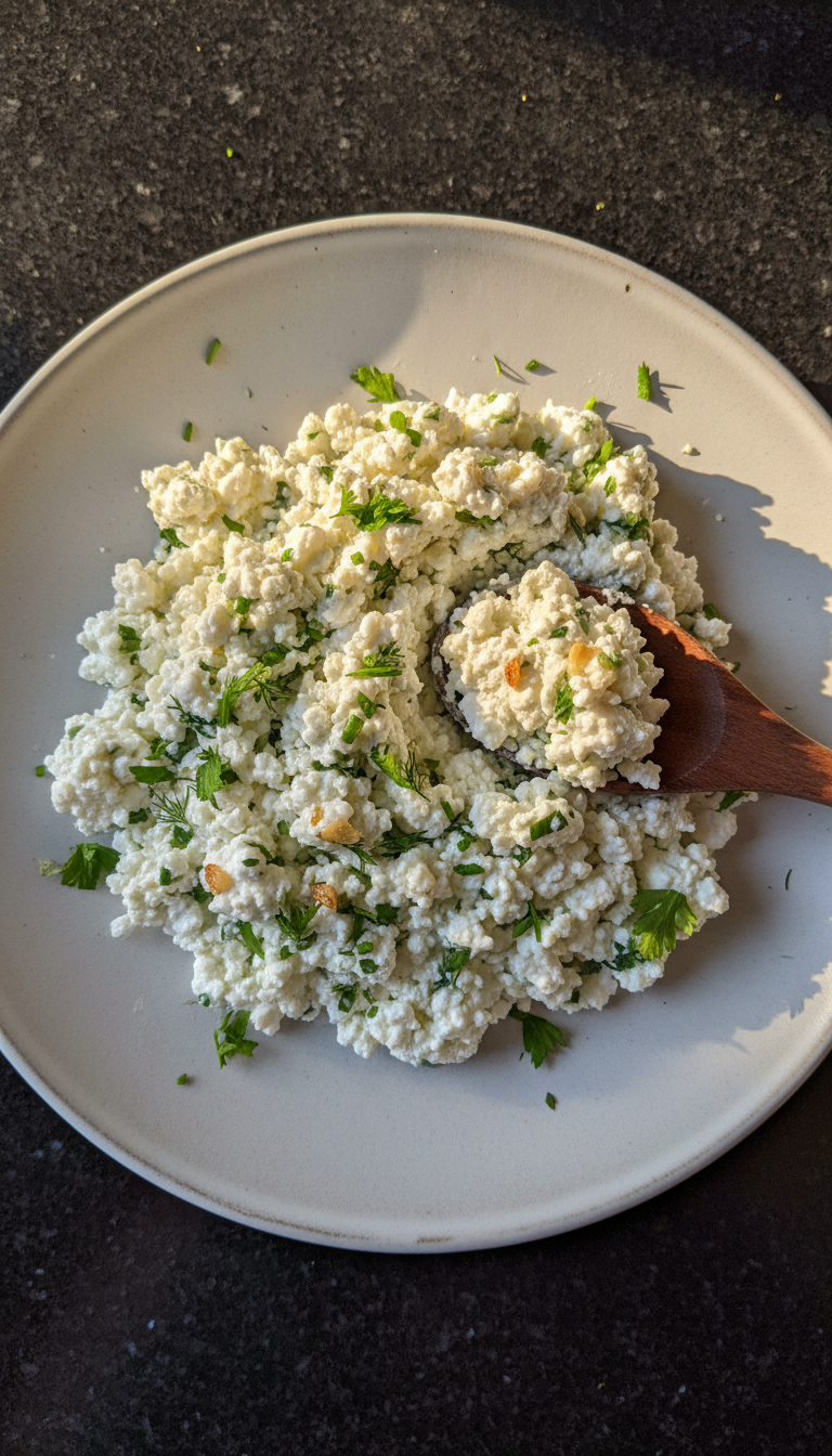 Garlic and Herb Cottage Cheese