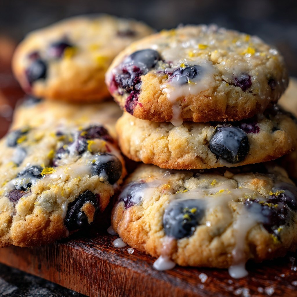 Zesty Lemon Blueberry Cookies