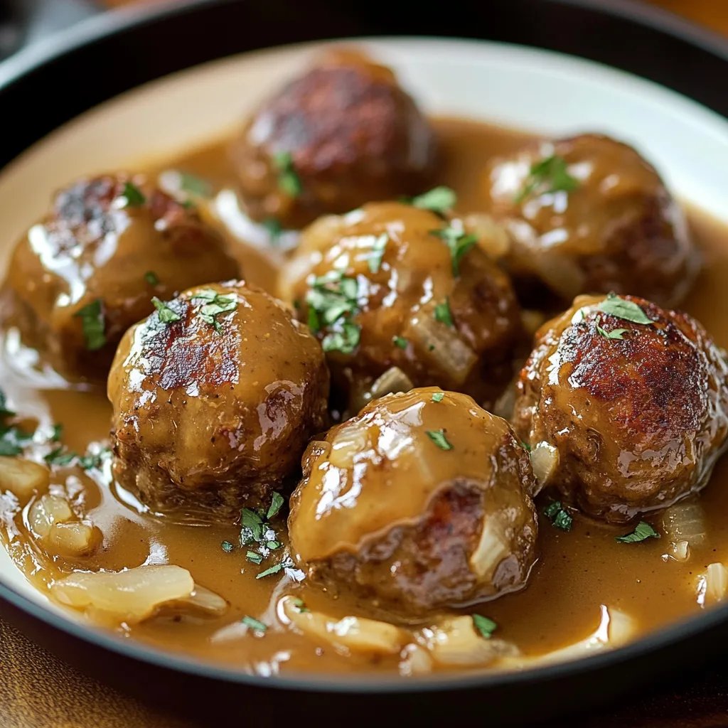 Meatballs in Savory Onion Gravy
