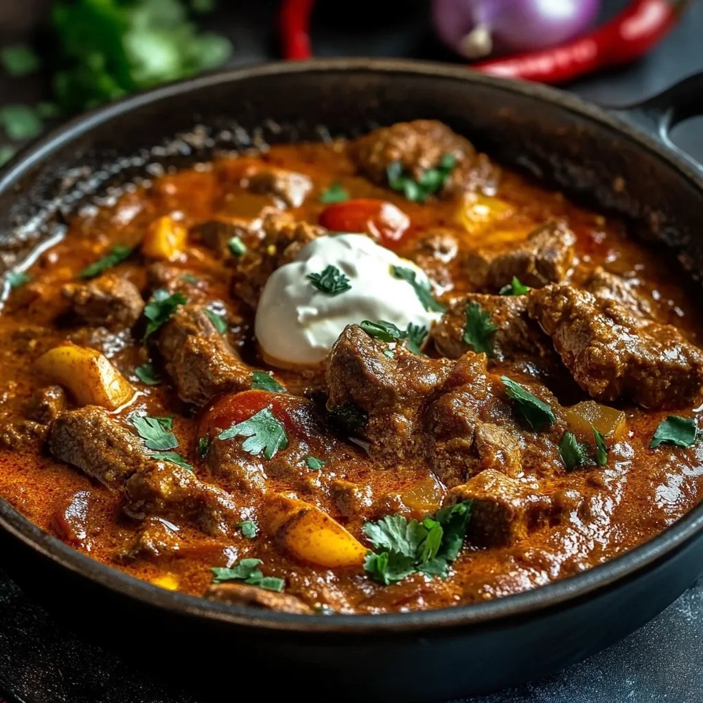 One-Pot Lamb Kalya with Yogurt and Cream