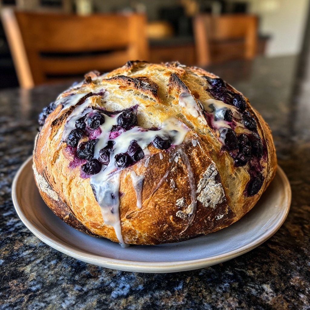 Blueberry Lemon Sourdough with Cream Cheese Swirl