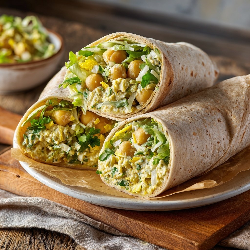 Zesty Chickpea Salad Wraps