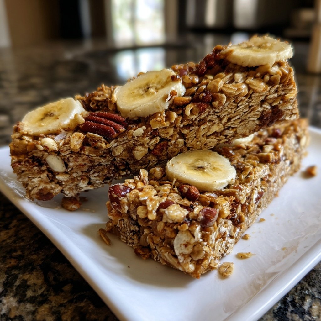Nutty Banana Granola Bars