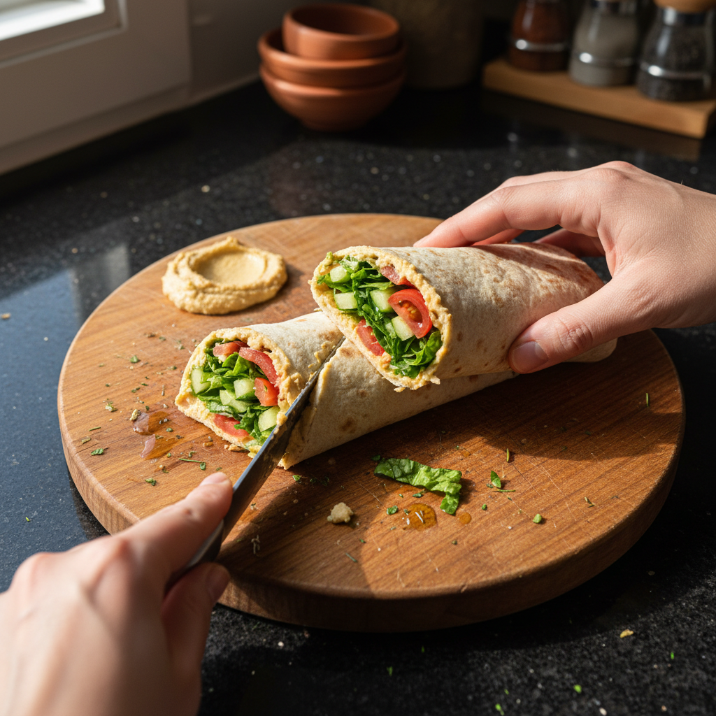 Mediterranean Wrap with Hummus