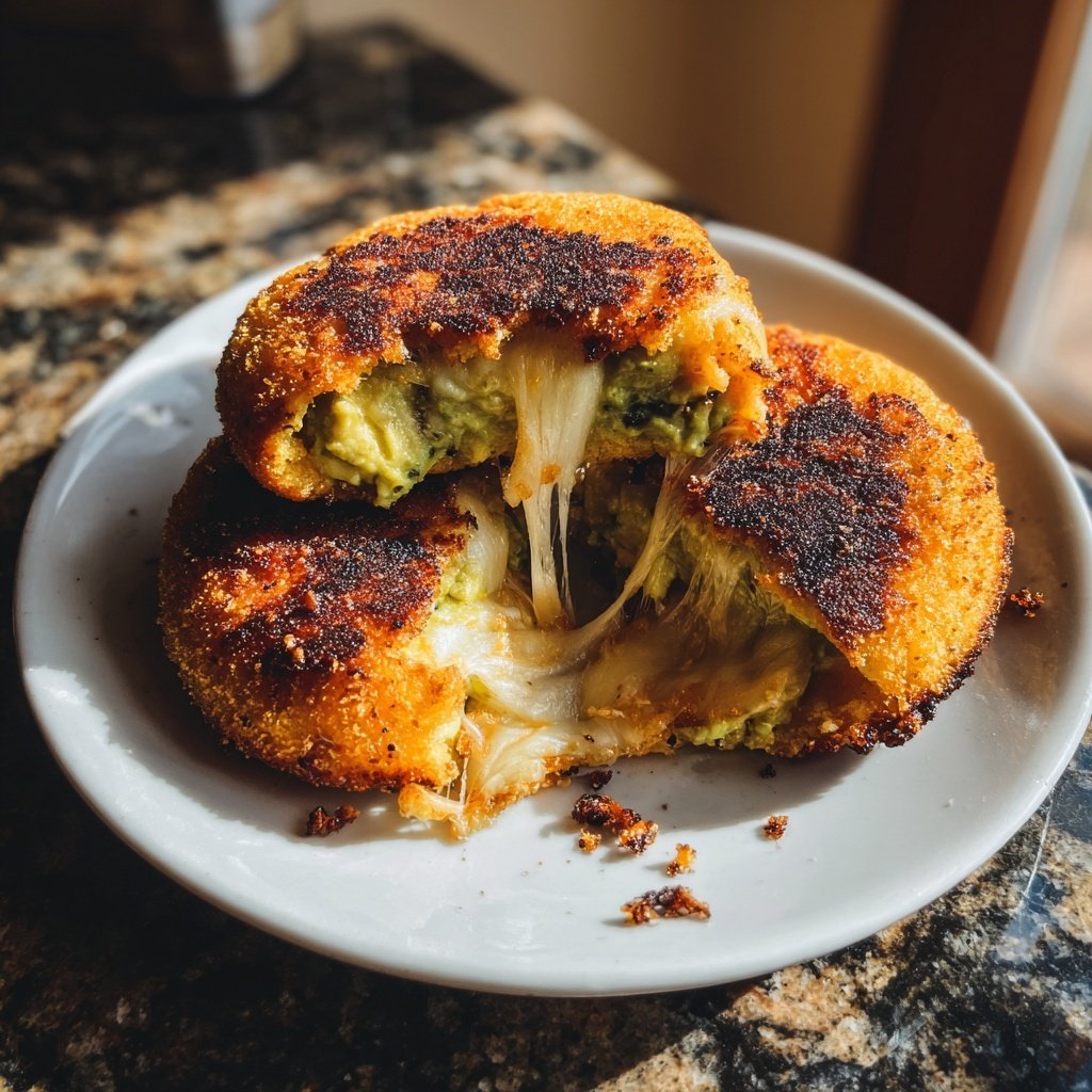 Arepas with Cheese Avocado Filling