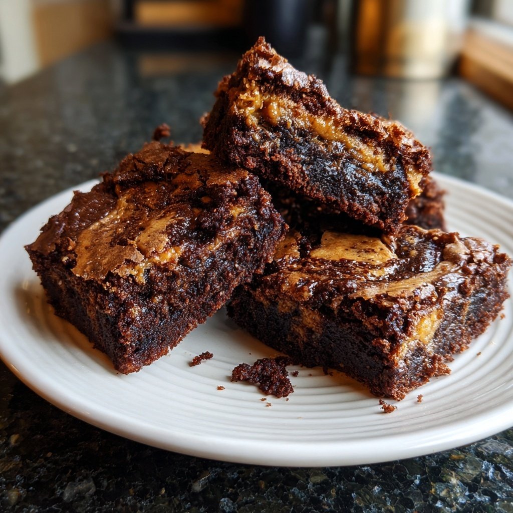 Chocolate Tahini Swirl Brownies