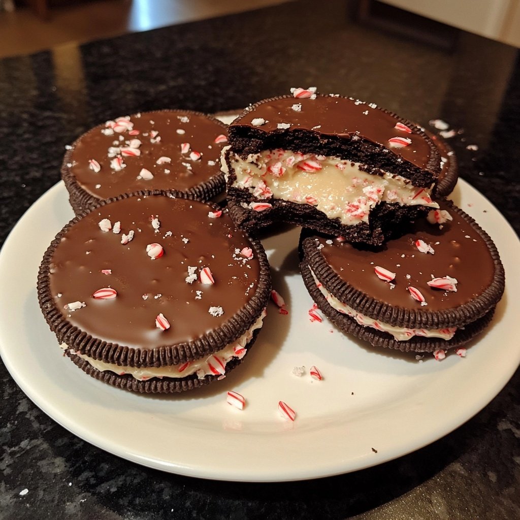 Peppermint Bark Oreos