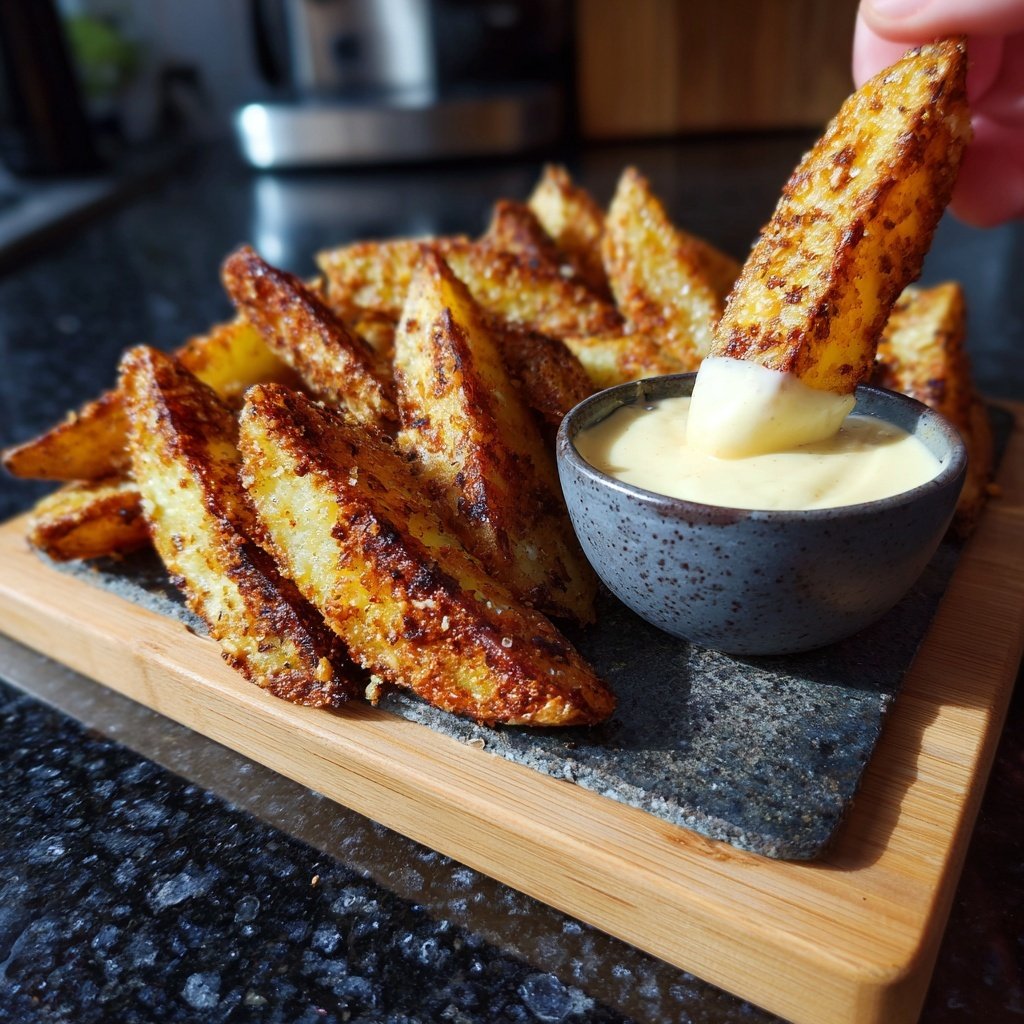 Airfryer Potato Wedges with Dip