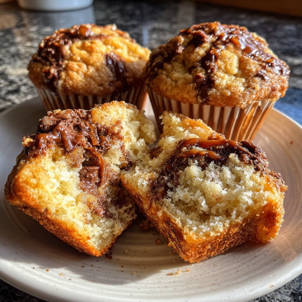 Caramel Chocolate Banana Muffins