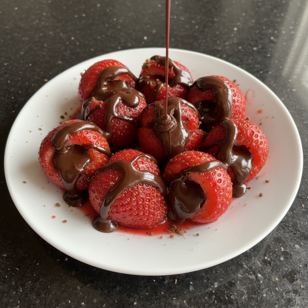 Chocolate-Stuffed Strawberries Surprise