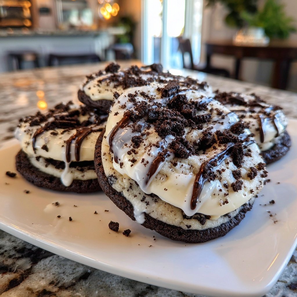 Crumbl Cookies and Cream Milkshake Cookies