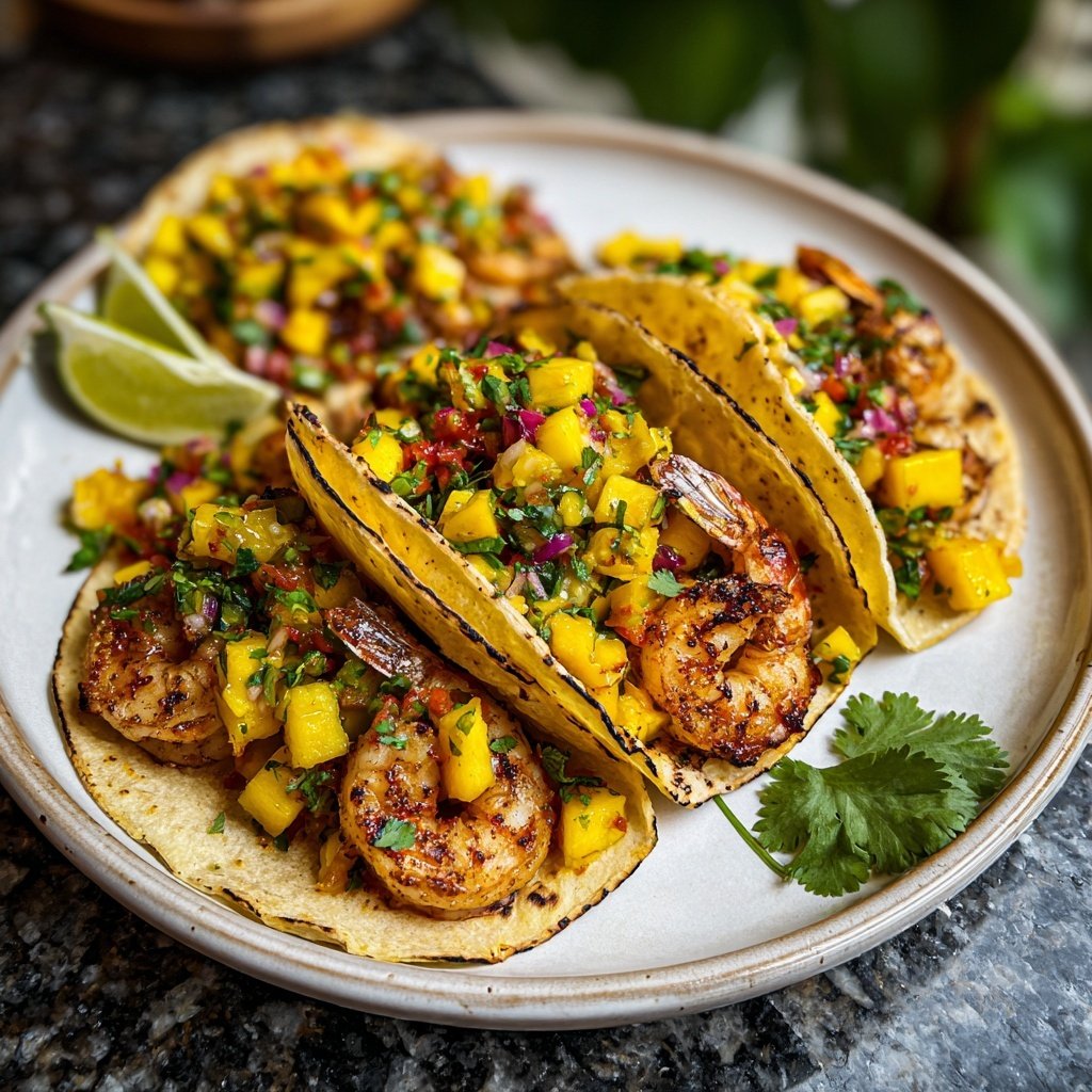 Spring Mojo Shrimp Tacos