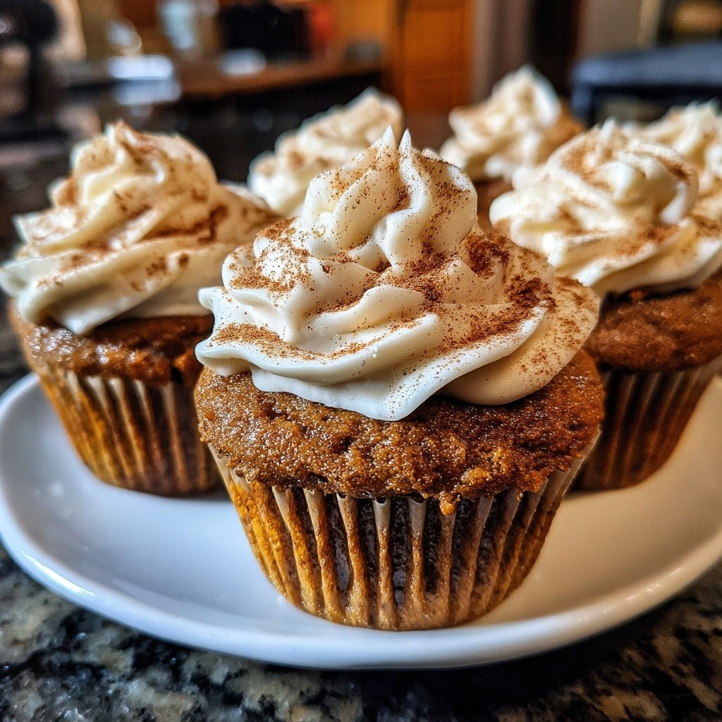 Pumpkin Banana Cupcakes with Frosting