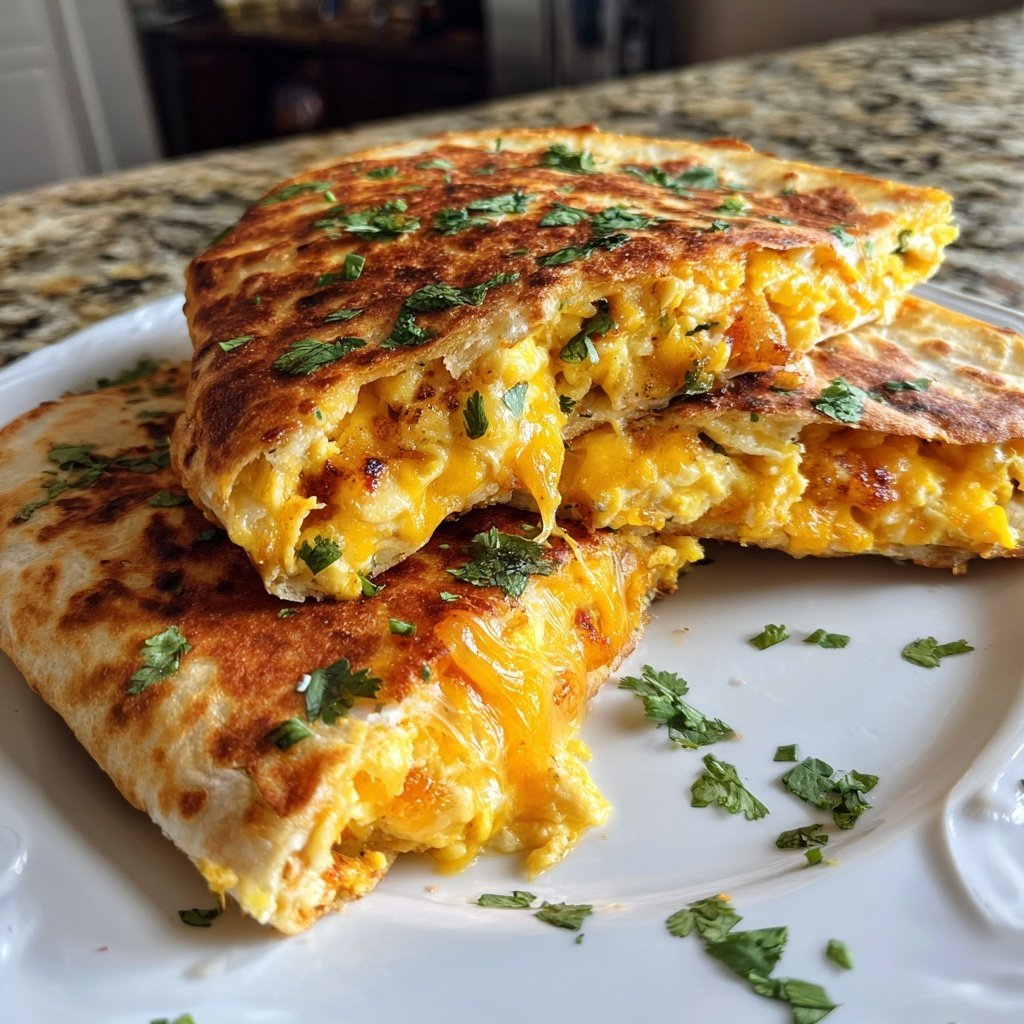 Savory Breakfast Quesadillas with Scrambled Eggs​