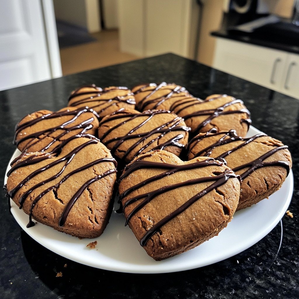 Gingerbread Hearts with Dark Chocolate Glaze
