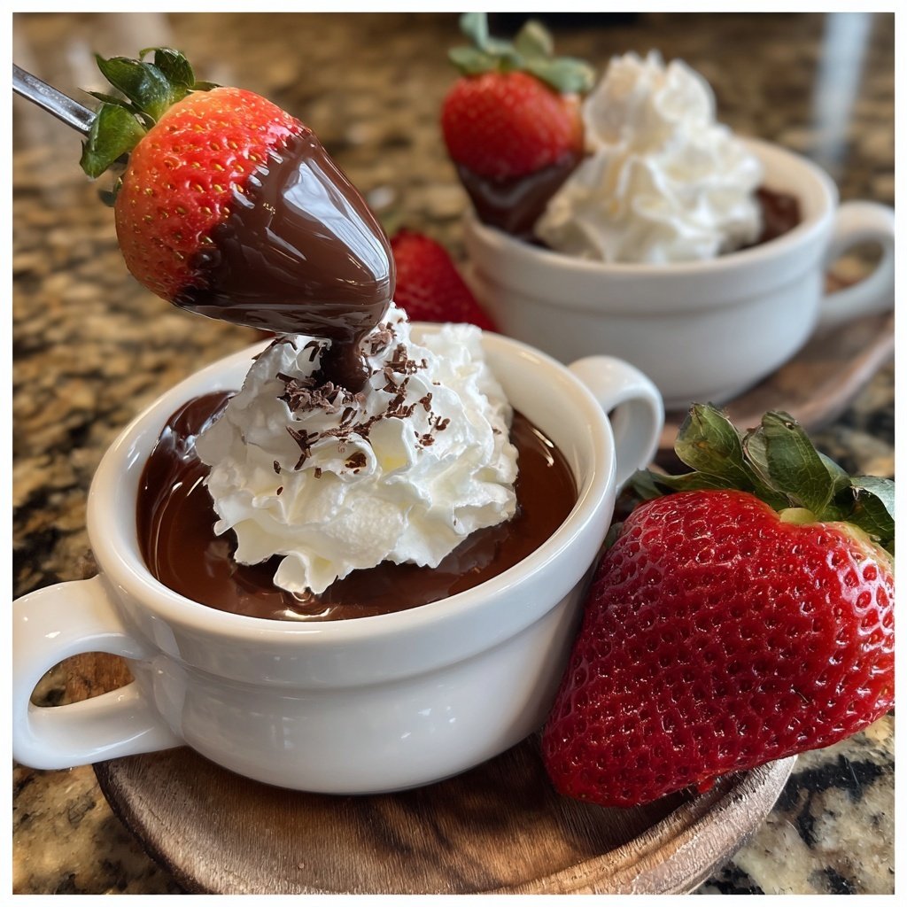 Whipped Cream Chocolate Fondue