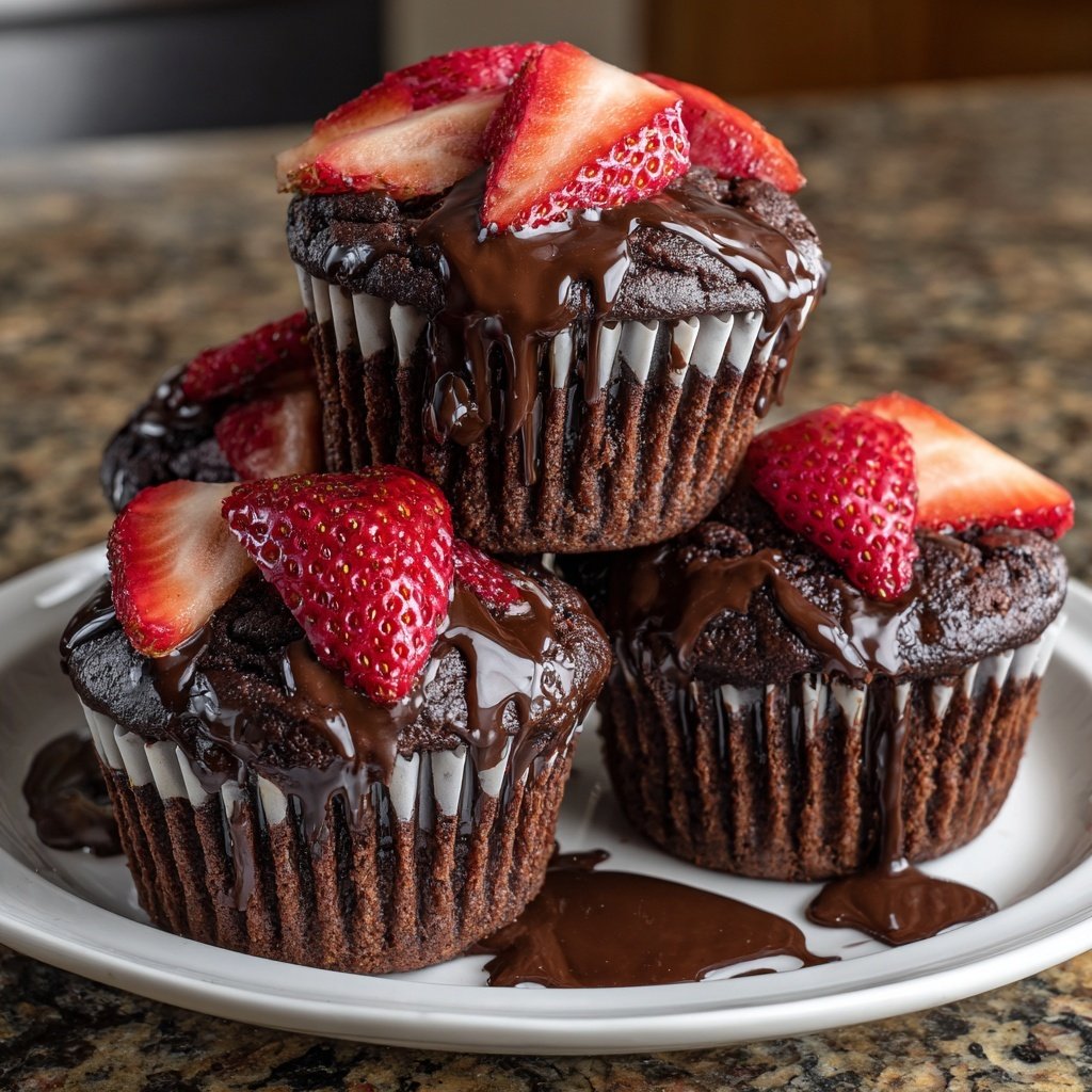 Chocolate Strawberry Cupcake Towers