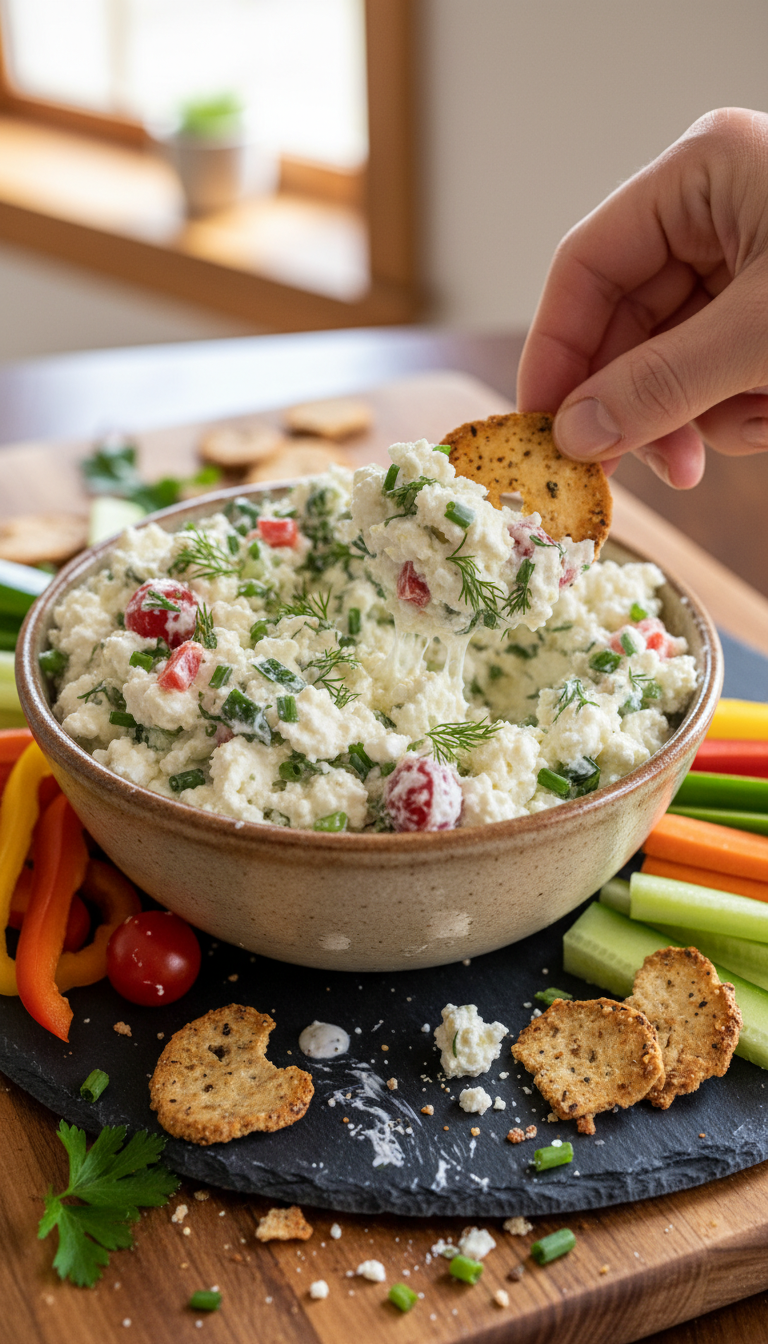 Cottage Cheese Bagel Dip