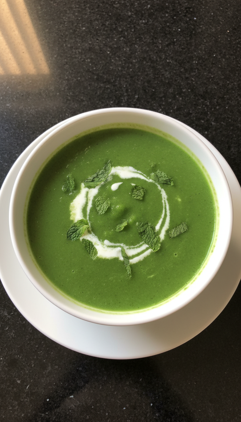 Chilled Pea and Mint Soup
