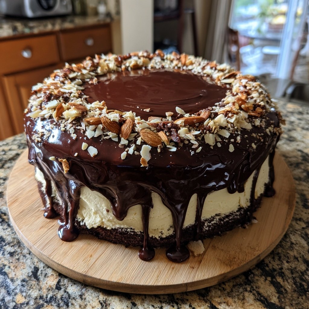 Chocolate Almond Vanilla Cake