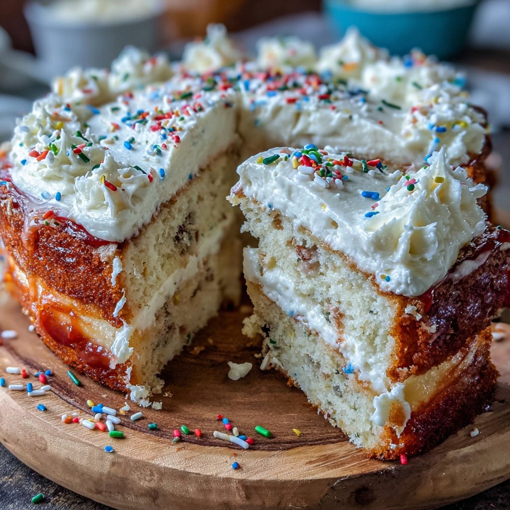 Festive Sprinkles Graduation Cake