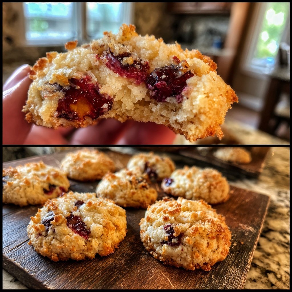 Peach and Blueberry Crisp Cookies