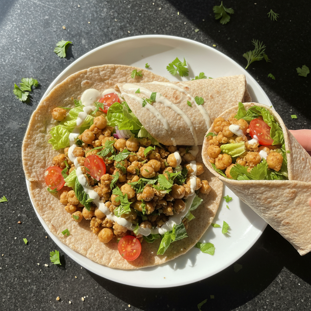 Mediterranean Chickpea Wraps
