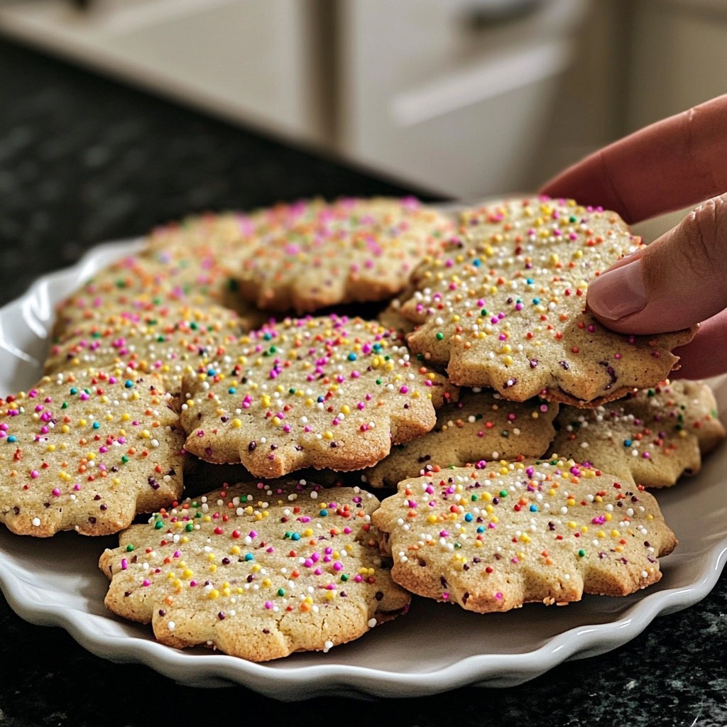 Tender Butter Cookies with Colorful Sprinkles