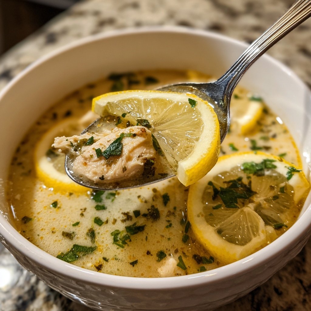 Avgolemono Greek Lemon Chicken Soup