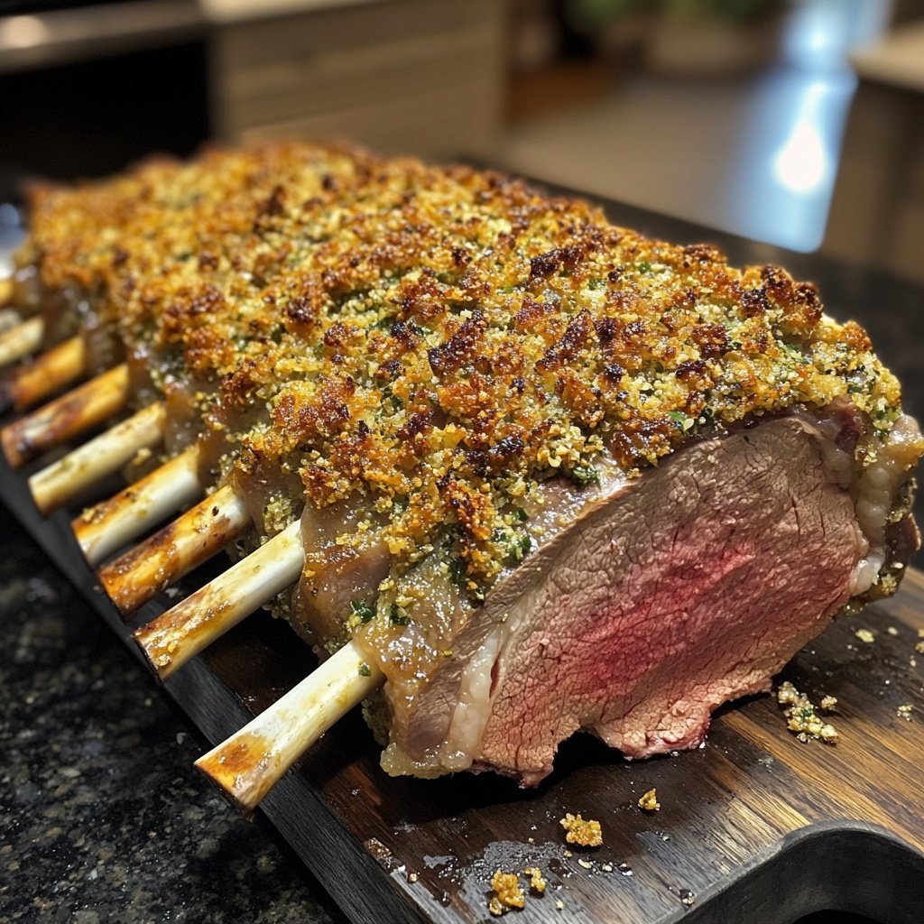 Garlic Herb-Crusted East Coast Rack Lamb