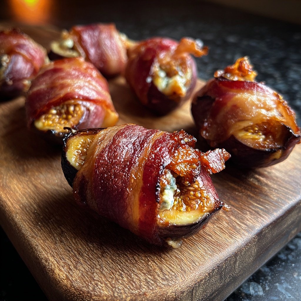 Prosciutto Wrapped Figs with Gorgonzola
