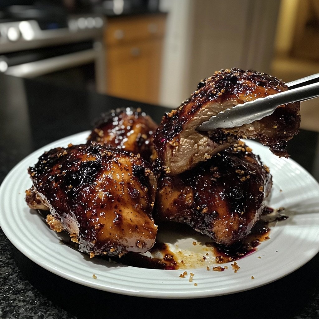 Blackberry Balsamic Glazed Chicken