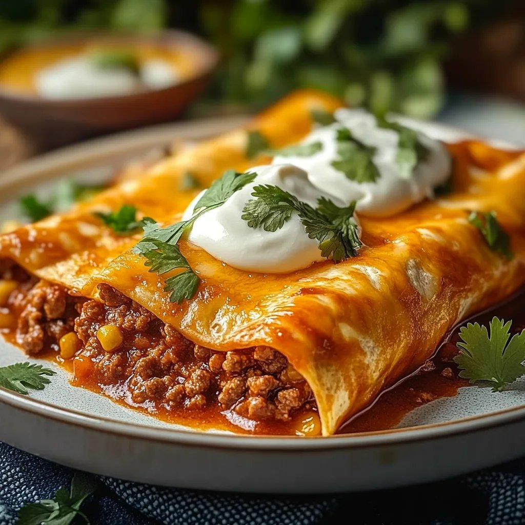 Easy Cheesy Ground Beef Enchiladas - One-Pan Family Favorite!