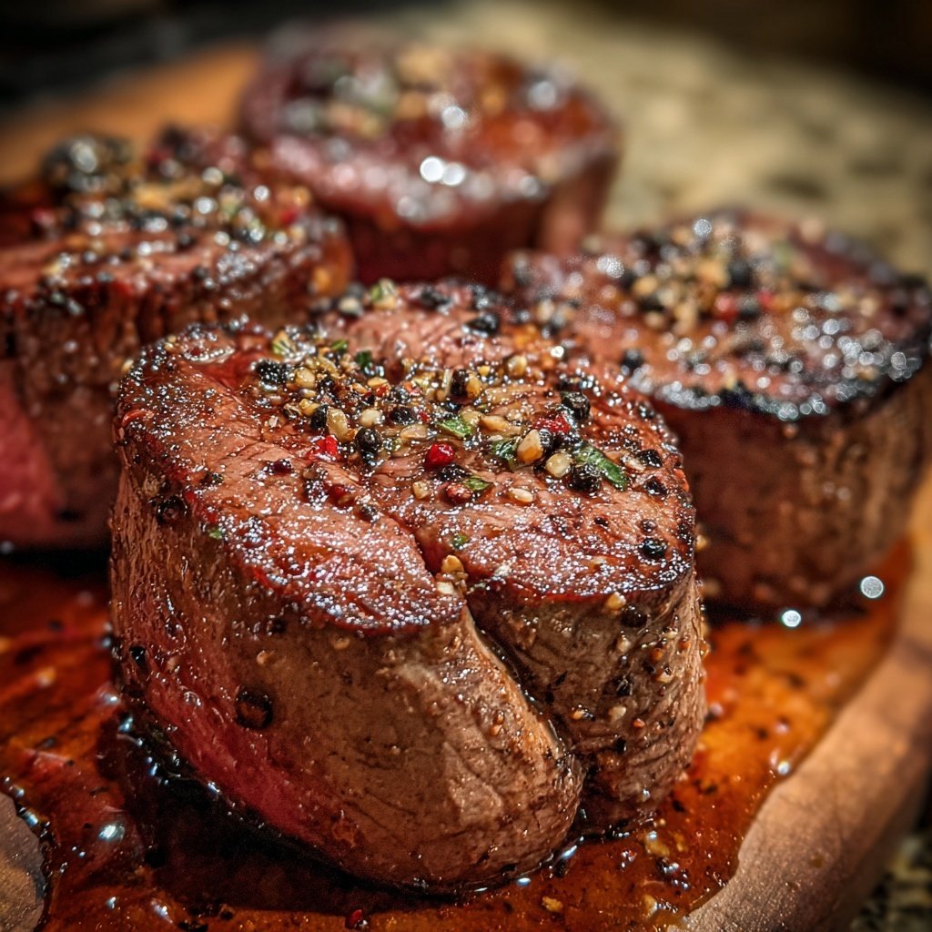 Tender Beef Tenderloin with Peppercorns