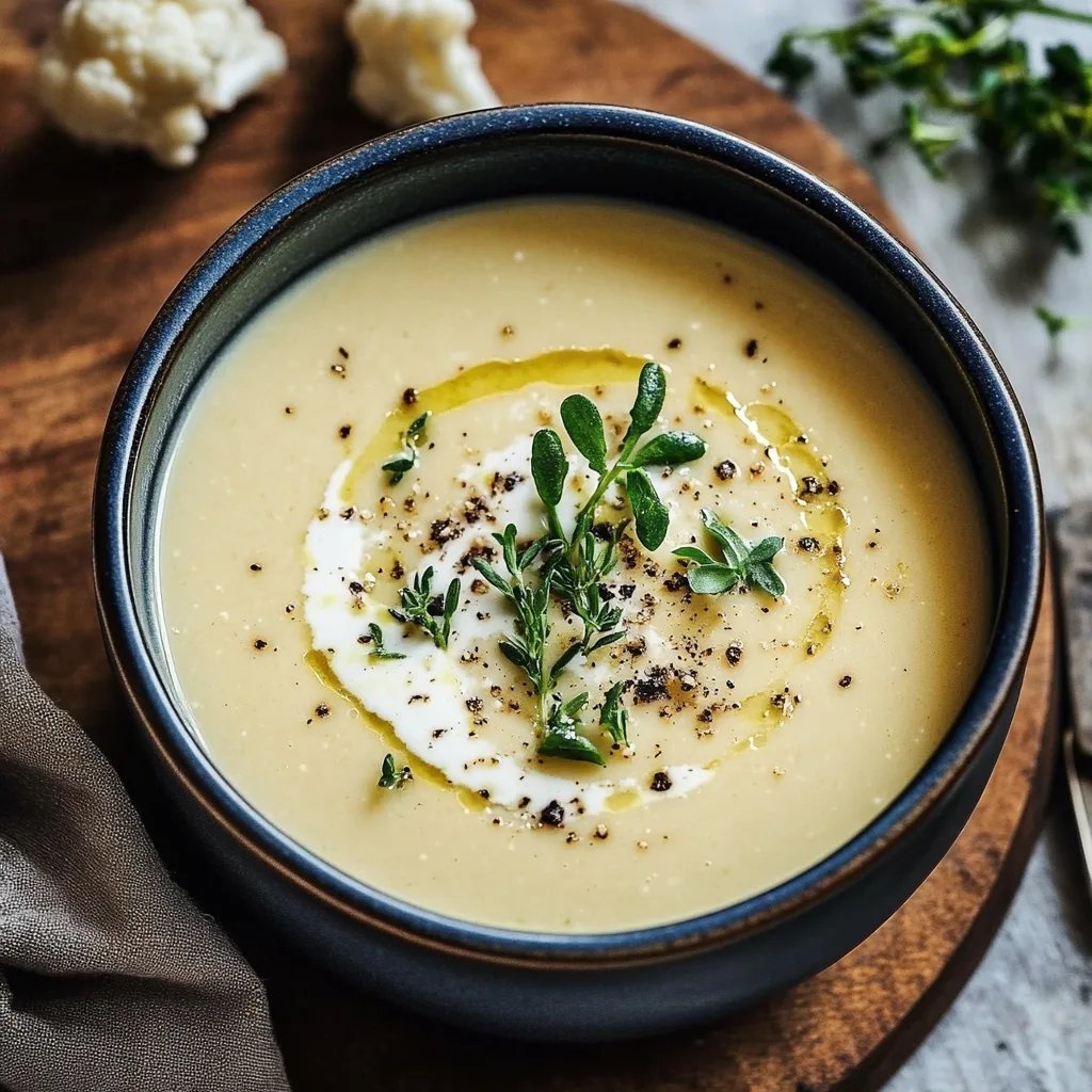 Light & Creamy Cauliflower Soup