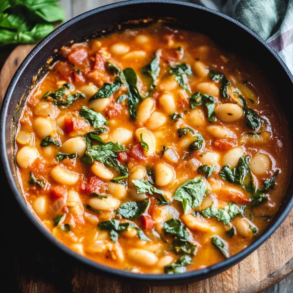 Creamy Vegan Tomato White Bean Stew