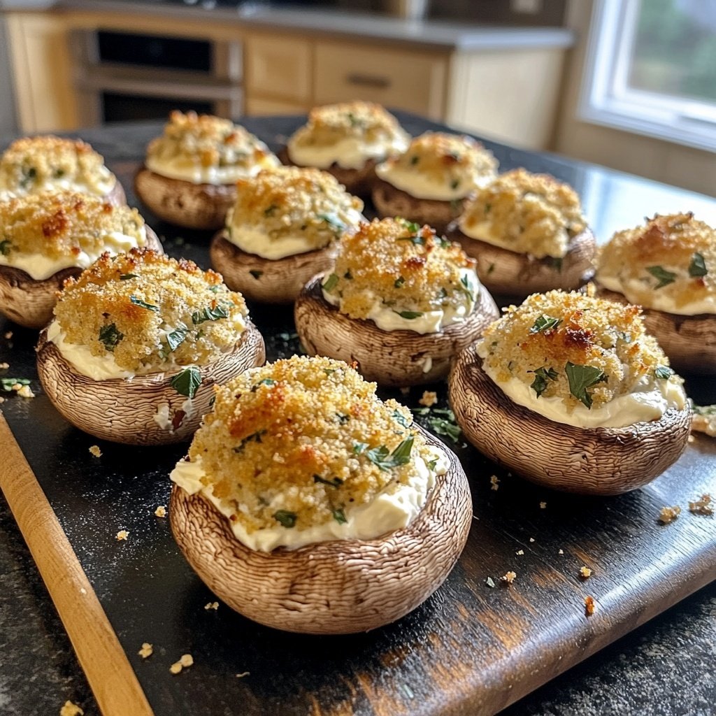 Stuffed Mushrooms with Cream Cheese and Fresh Herbs