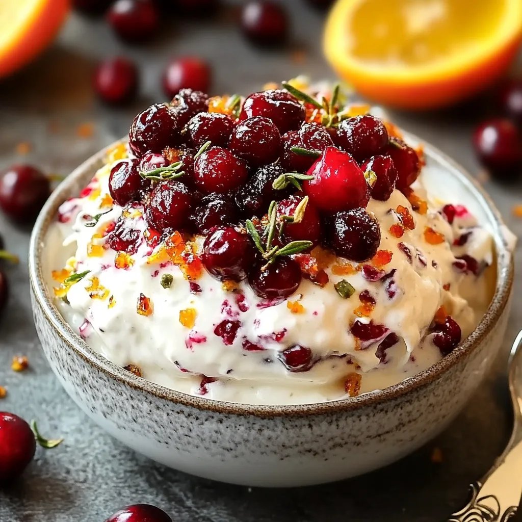 Holiday Cranberry Orange Cream Cheese Dip