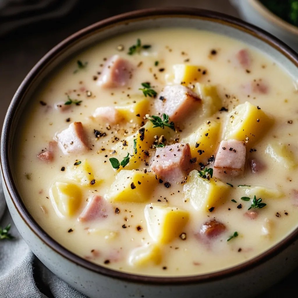 Cheesy Ham and Potato Soup