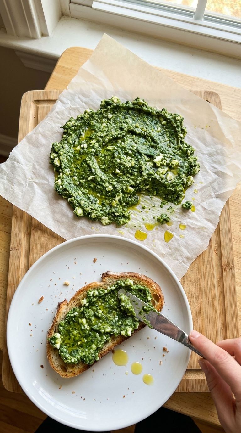 Savory Feta Spinach Pesto