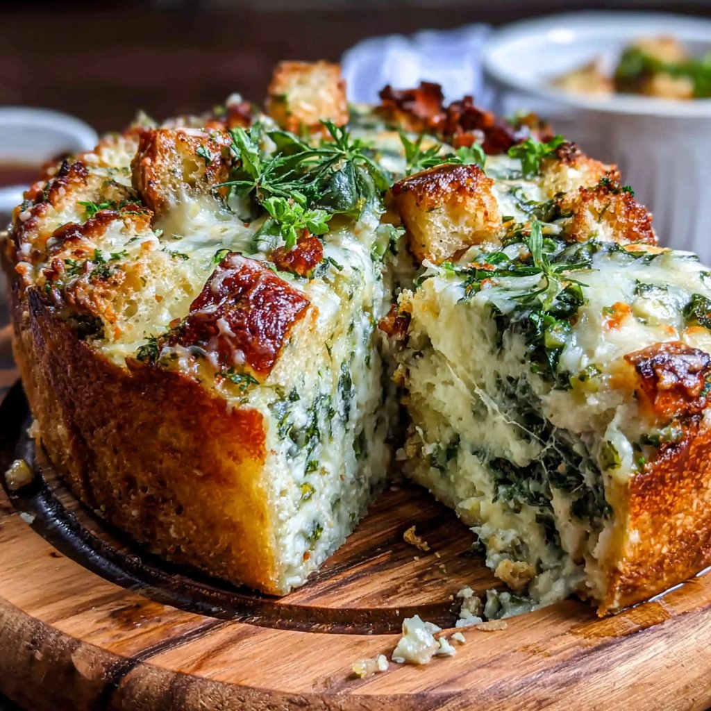 Breakfast Strata with Dandelion Greens