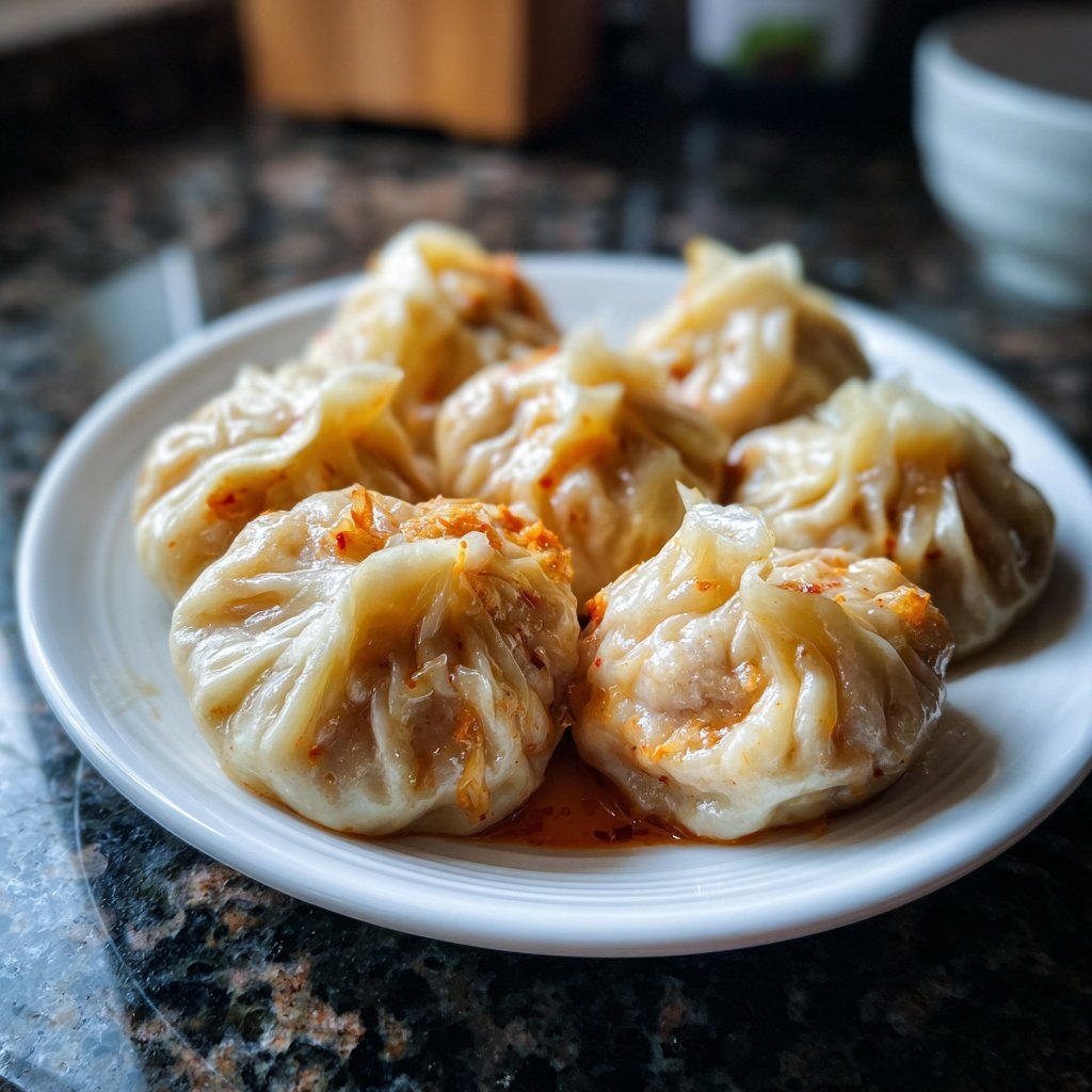 Steamed Dumplings Shiitake Kimchi