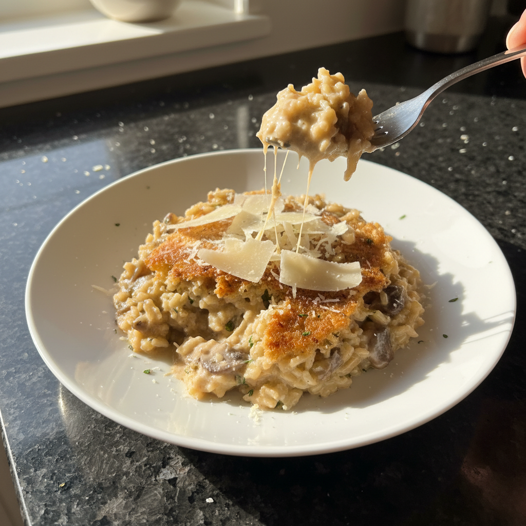 Caramelized Onion and Mushroom Risotto