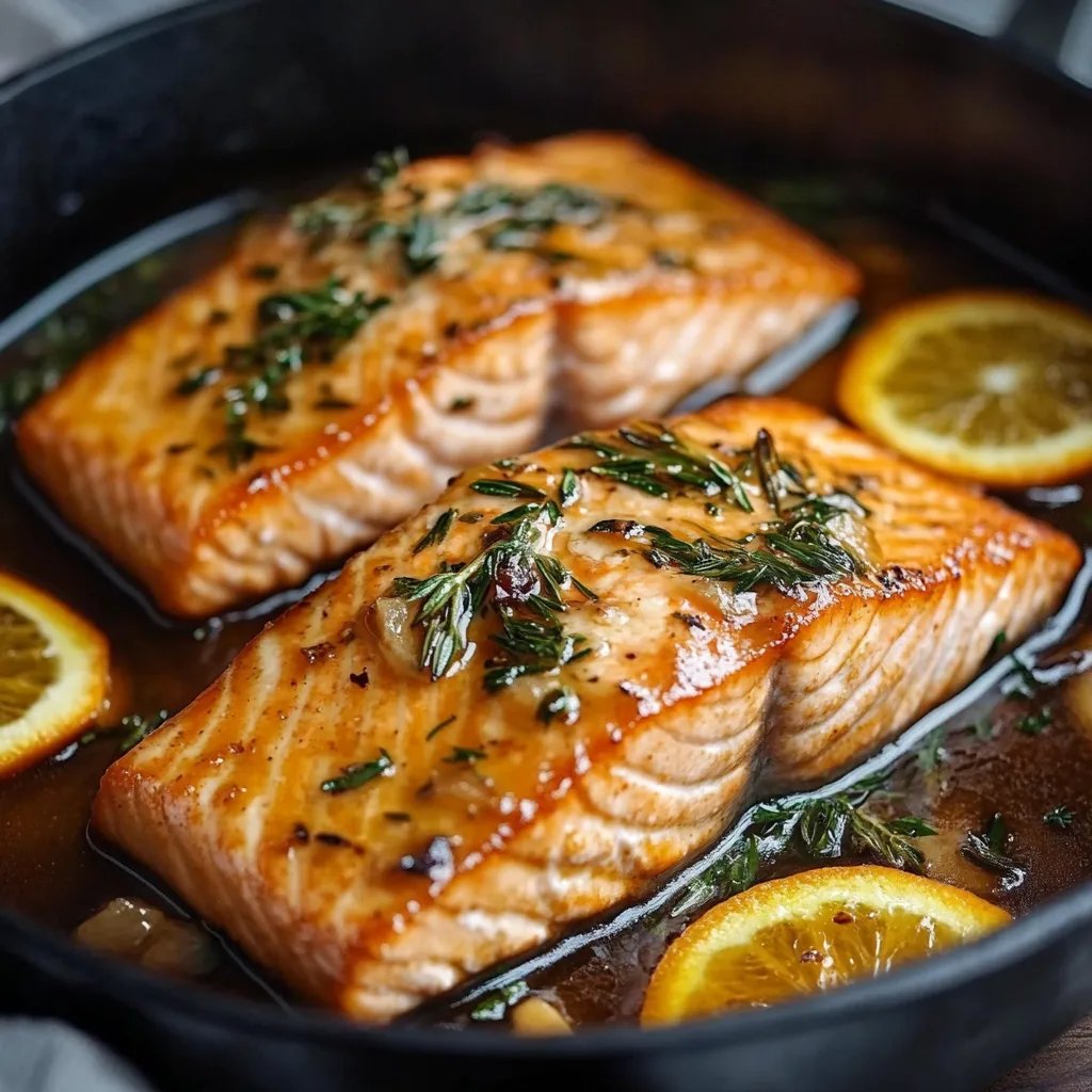 Zesty Orange Rosemary Glazed Salmon