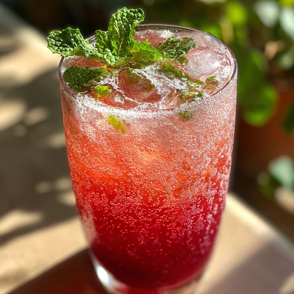 Pomegranate Ginger Snow Spritz